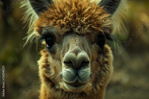 Close up portrait of an alpaca. © Straxer