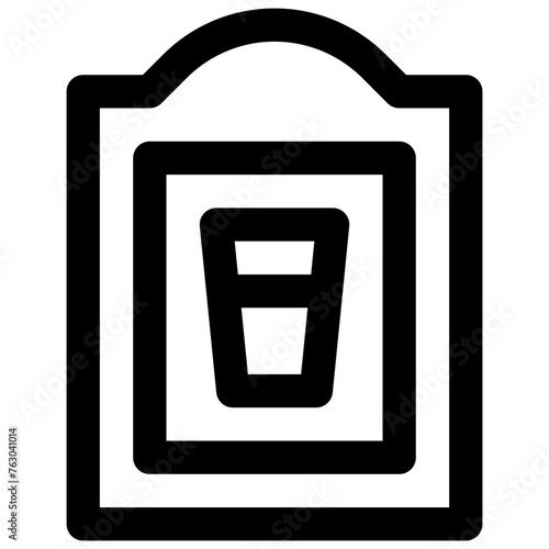 Pub sign. Editable stroke vector icon.