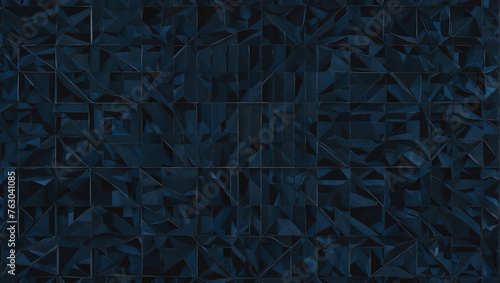 A dark blue surface with many small pyramids sticking out.