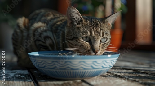 Food Cats Dogs Blue Bowl, Banner Image For Website, Background, Desktop Wallpaper