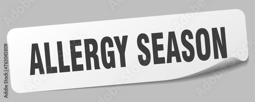 allergy season sticker. allergy season label