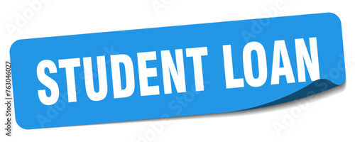 student loan sticker. student loan label