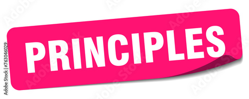 principles sticker. principles label