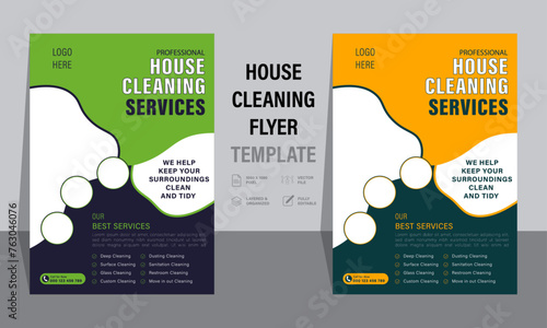 Professional House Cleaning Flyer, House cleaning company promotion template, Home cleaning service marketing