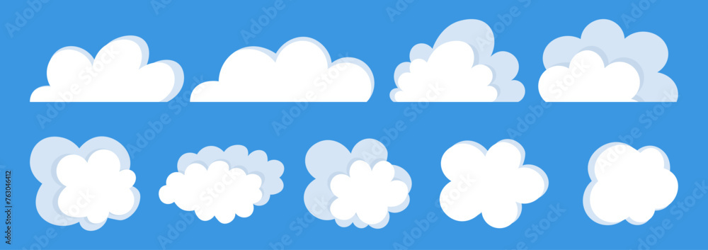 Cloud Illustration Set .Blue Sky And Cloud Icon. Vector Illustration Cloud Illustration Set .Blue Sky And Cloud Icon. Vector Illustration