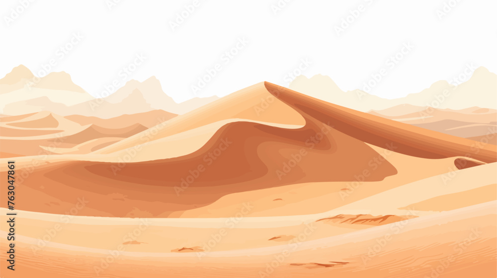 Sand dunes of Liwa desert in Abu Dhabi flat vector