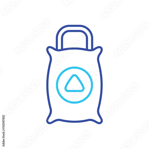 two color Sandbag vector icon