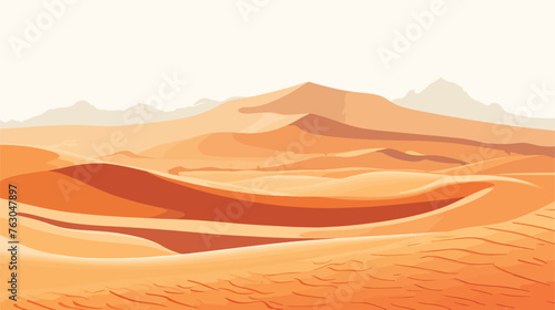 Sand dunes of Liwa desert in Abu Dhabi flat vector