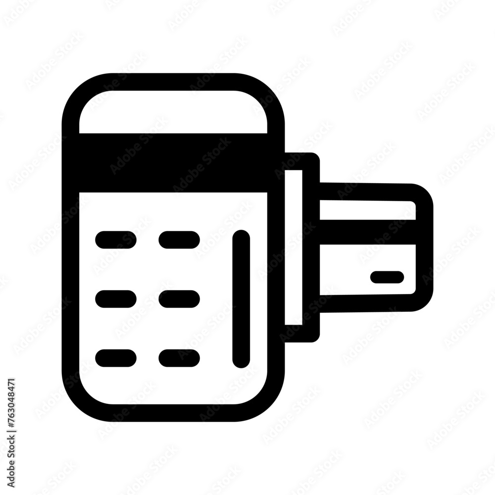 Credit card swipe machine for online payment vector image Credit card swipe machine for online payment vector image