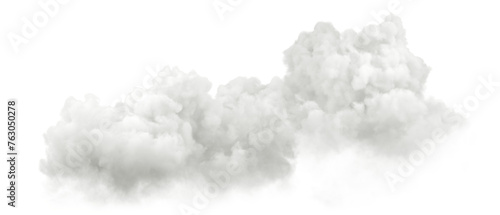 Clouds formation peaceful form on transparent backgrounds 3d render png