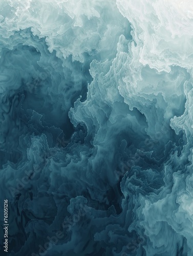 Abstract art blue paint background with liquid fluid grunge texture.