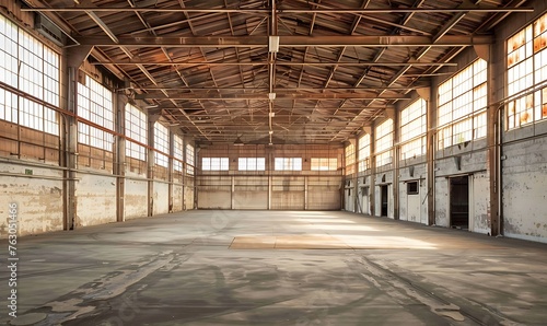 empty industrial warehouse