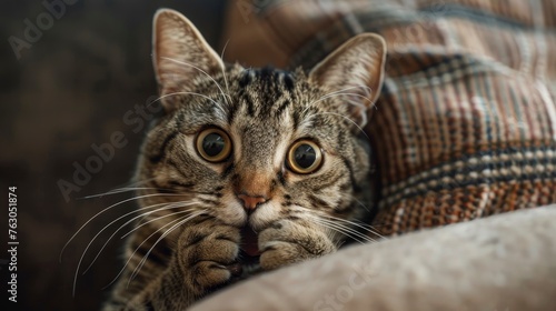 Surprised Cat Covering His Mouth Paws, Banner Image For Website, Background, Desktop Wallpaper © Pic Hub