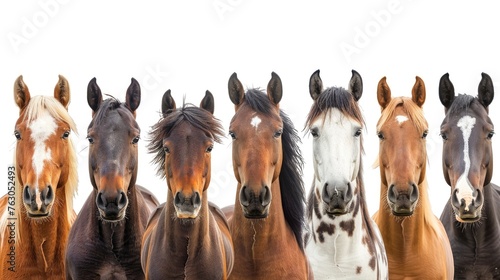 Various Pets Horses Collage On White, Banner Image For Website, Background, Desktop Wallpaper © Pic Hub