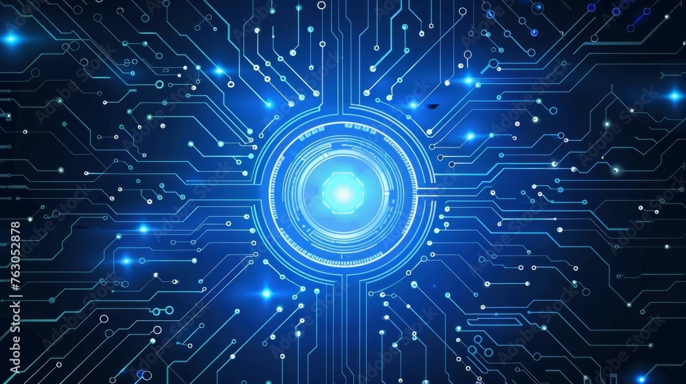 Abstract technology circuit board circle background