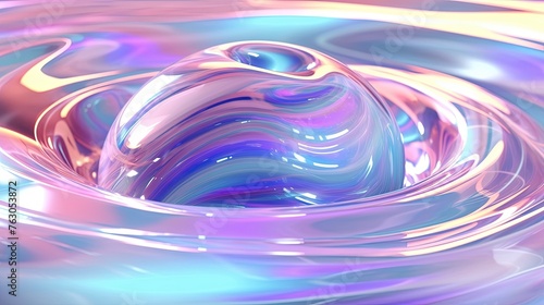 Liquid Glass Swirl with Pastel Tones