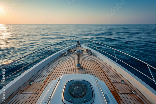 Bow of yacht in the sea © Golden House Images