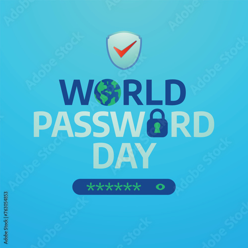 World Password Day design template good for celebration usage. password vector illustration. vector eps 10. flat design. vector eps 10.