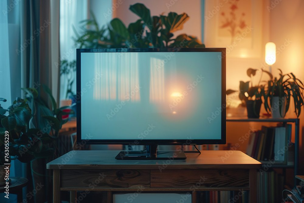 Fototapeta premium Empty television in living room