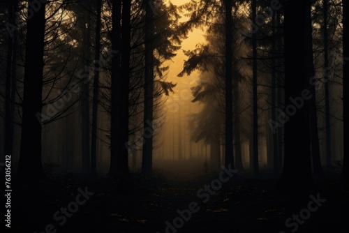 Sunlight filtering through dense forest, ideal for nature themes