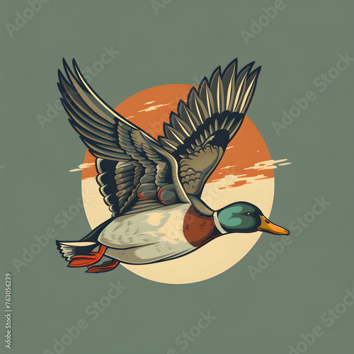A duck hunting logo concept 