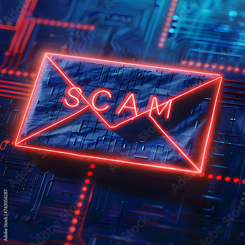 A digital E-mail phishing scam  photo