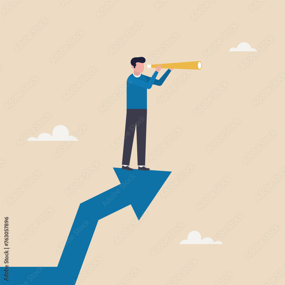Motivation concept, businessman confidence stands on a growing arrow pointing up to the sky. A growth strategy requires improvement and achievement of business goals.
Motivation concept, businessman confidence stands on a growing arrow pointing up to the sky. A growth strategy requires improvement and achievement of business goals.