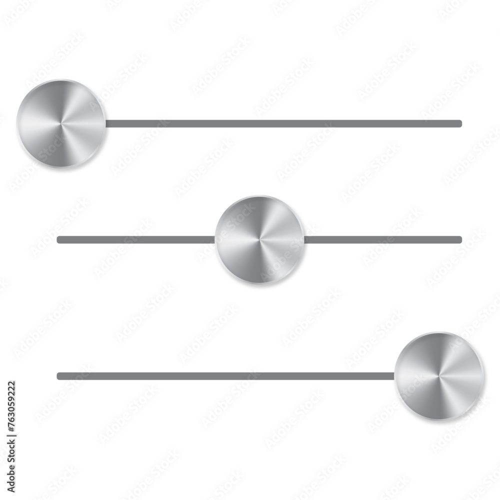 Realistic metal chrome button Realistic metal chrome button