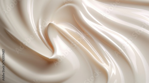 A detailed close up view of a cream swirl. Ideal for food and dessert concepts