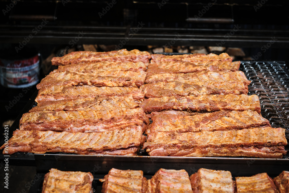  seasoned pork ribs ready for barbecue