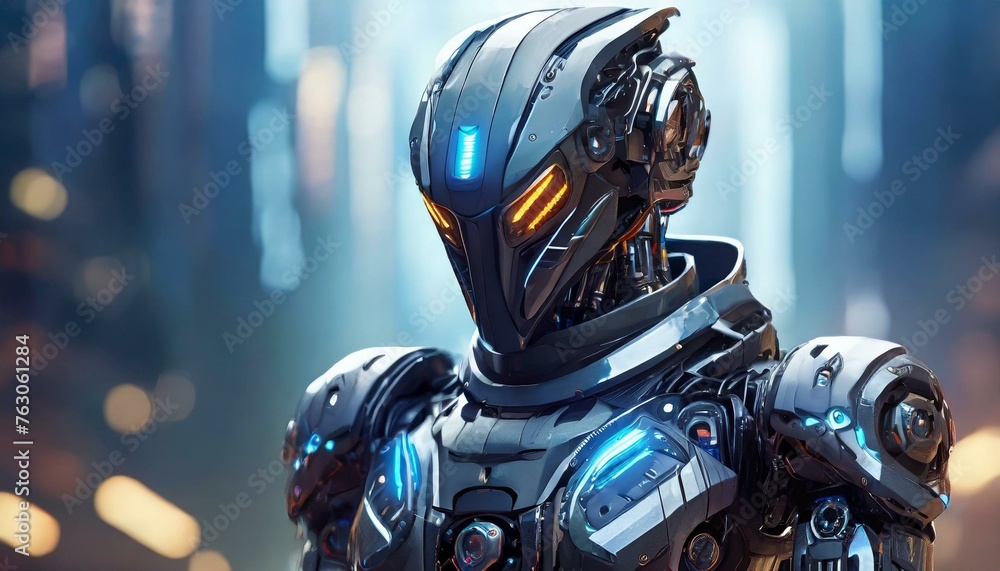 Close up of detailed sci-fi suit, futuristic render of ai robot police. Close up of detailed sci-fi suit, futuristic render of ai robot police.