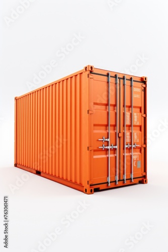 A large orange container on a white surface, suitable for various uses