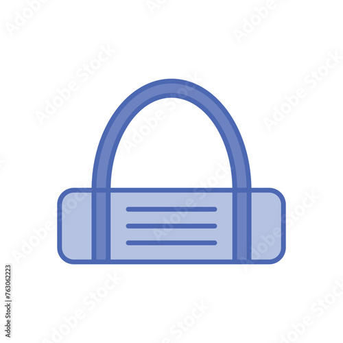 Duo Tone Yoga Mat vector icon