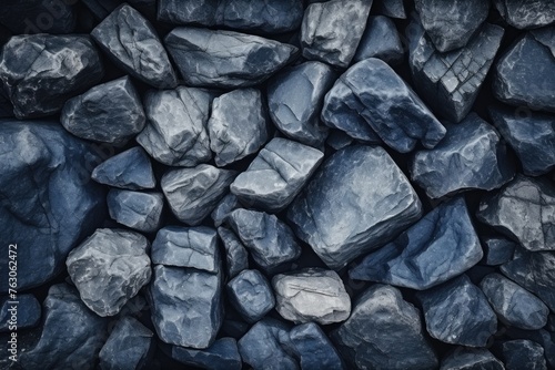 A pile of blue rocks, perfect for nature backgrounds