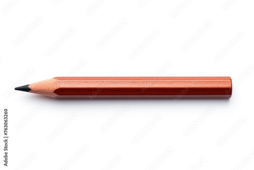 Detailed view of a pencil on a plain white background. Suitable for educational or office-themed designs - obrazy, fototapety, plakaty 