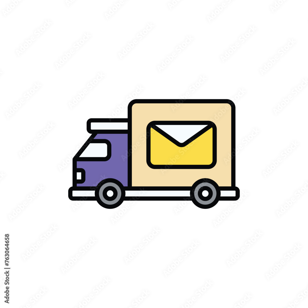 Delivery Truck icon design with white background stock illustration Delivery Truck icon design with white background stock illustration