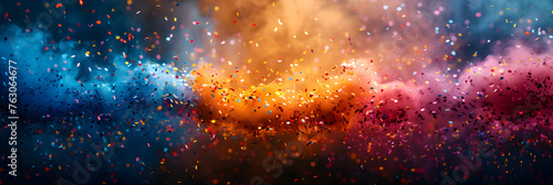  Colourful Confetti Blast A Spectacular Showcase, Bokeh particle falling abstract background 