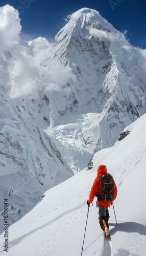 Exploring mountain peaks a visual tale of mountaineering adventure and outdoor lifestyle