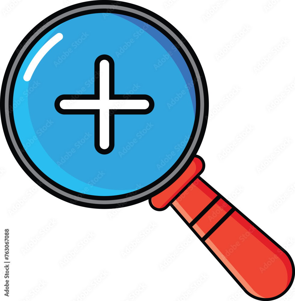 Fototapeta premium Zoom In and Zoom Out Icons. Simple zoom in, zoom out, magnifier glass icons, symbols. Vector illustration. Magnifying Glass Icon, magnifying glass, search icon, magnifying glass icon vector.