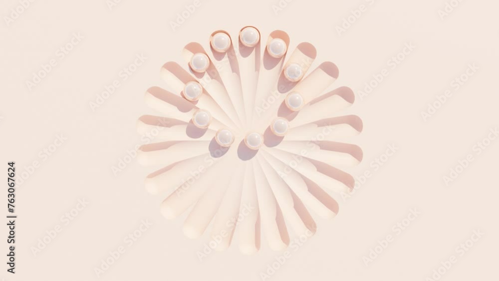 Enchanting Starry Ball Bearings Rolling on Star-shaped Grooves: Modern Motion Graphic Enchanting Starry Ball Bearings Rolling on Star-shaped Grooves: Modern Motion Graphic