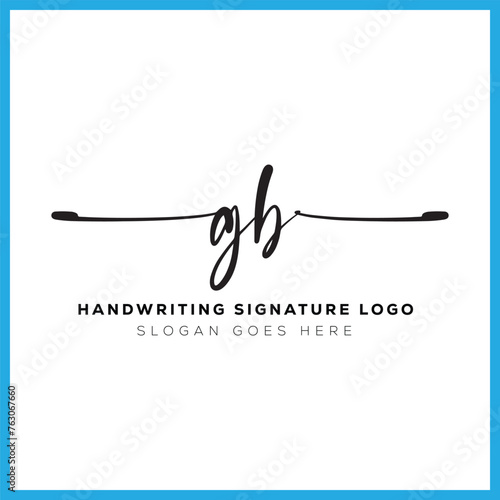 GB initials Handwriting signature logo. GB Hand drawn Calligraphy lettering Vector. GB letter real estate, beauty, photography letter logo design.