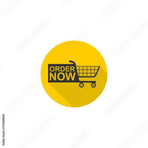 Order now icon isolated on transparent background