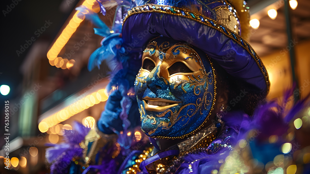 Majestic indigo and gold-themed background pays tribute to the cultural ...