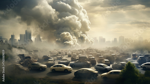 The global problem of car exhaust pollution fuel 