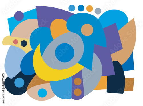 colorful abstract art for wall decoration
