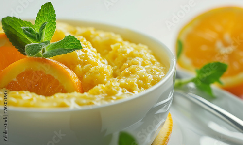 Healthy Family Breakfast: Corn Porridge with Orange to Begin the Day