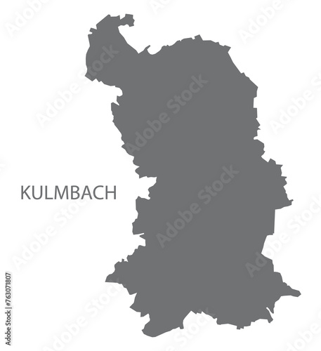 Kulmbach German city map grey illustration silhouette shape