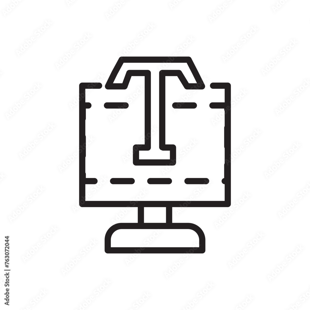 business editor frame line icon business editor frame line icon