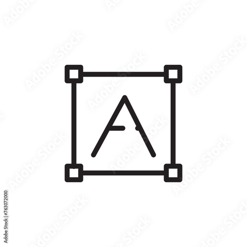 box edit text line icon