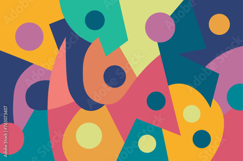 colorful abstract art for wall decoration
